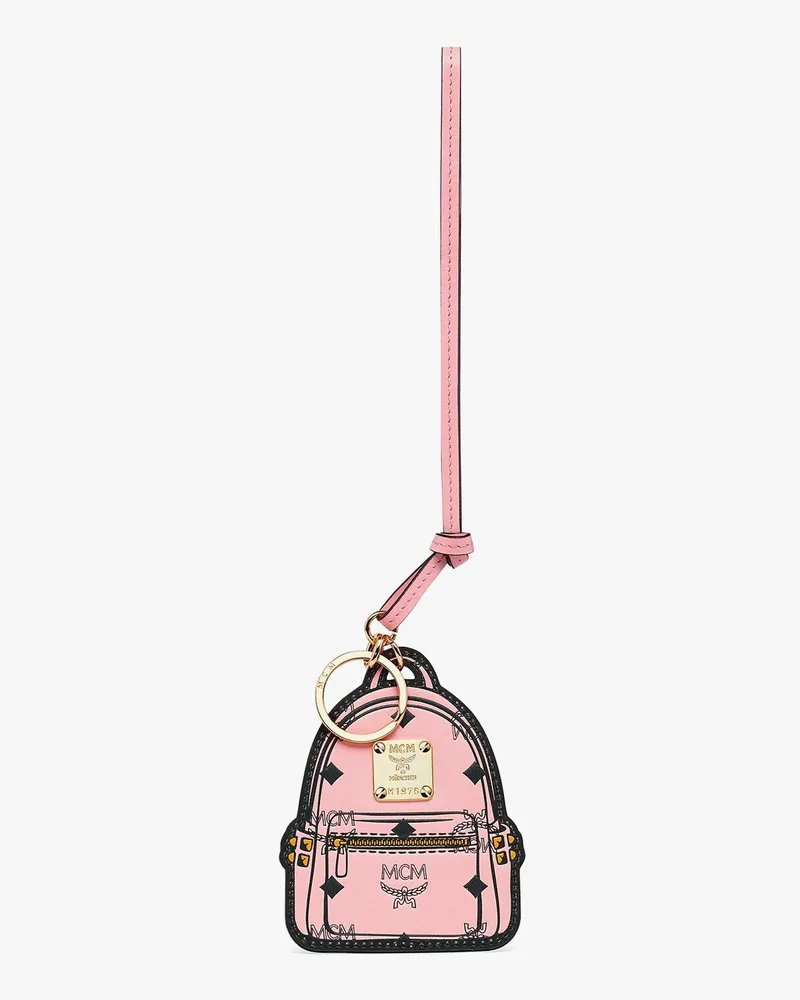 MCM 2D Stark Rucksack-Anhänger aus Leder mit Monogramm-Print Soft