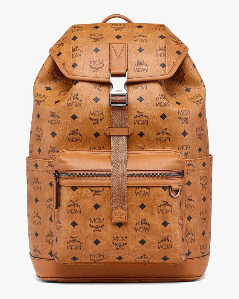 MCM Brandenburg Rucksack in Visetos COGNAC VISETOS Cognac