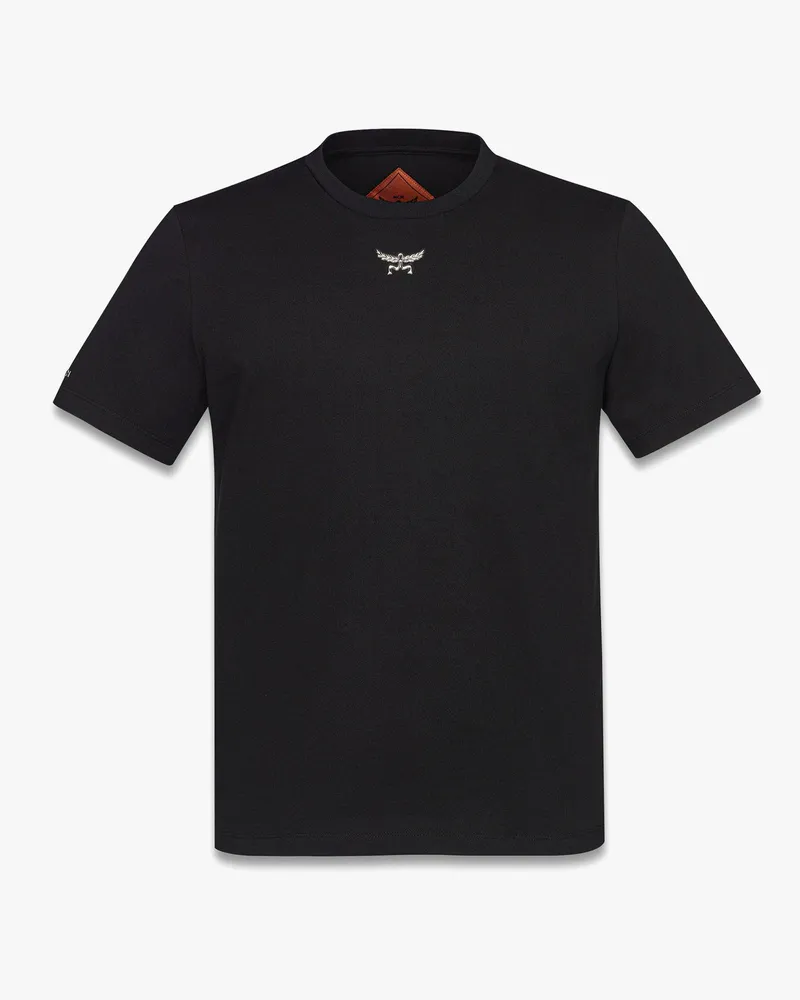 MCM T-Shirt Essential aus Bio-Baumwolle mit gedrucktem Logo Black