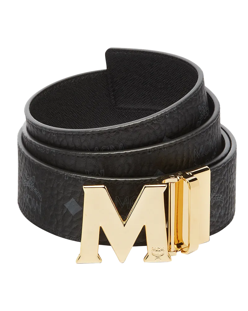 MCM Claus M Wendegürtel in Visetos 4,5 cm Black