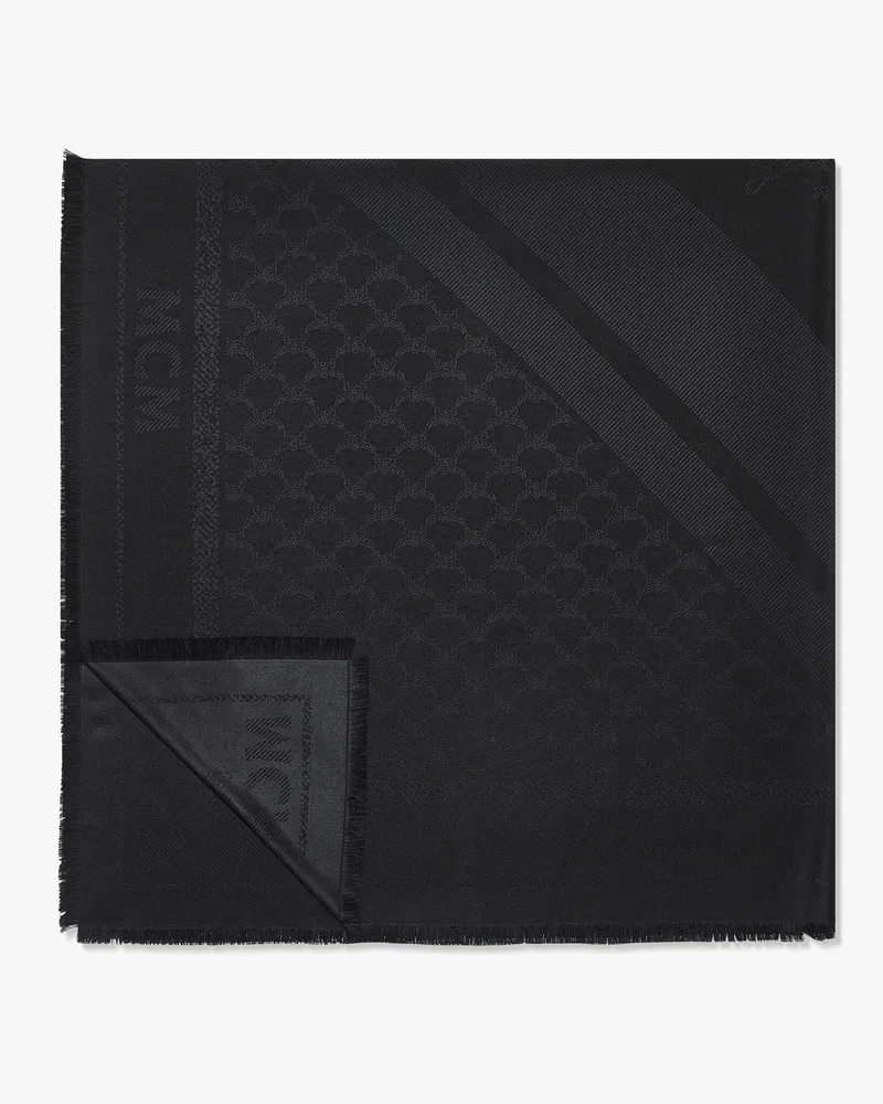 MCM Jacquardschal mit Rautenlogo Black