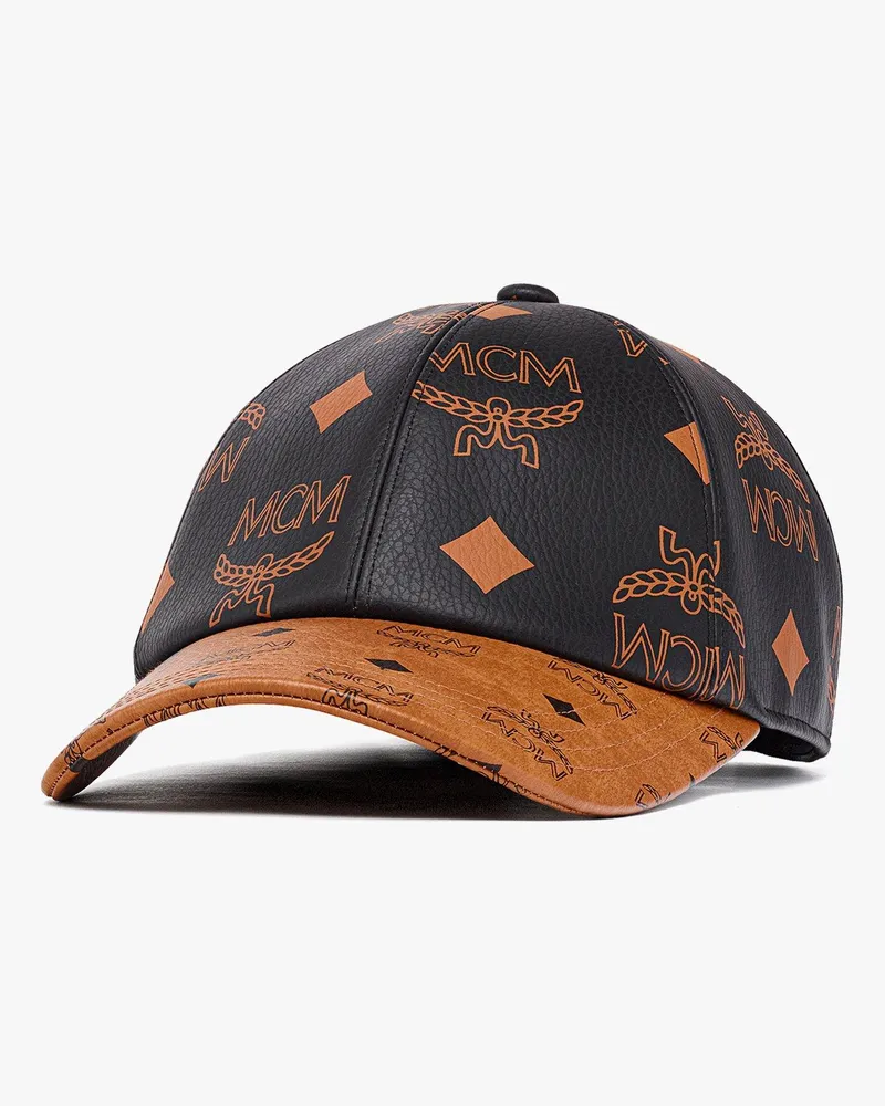 MCM Klassische Kappe in Visetos Mix Black