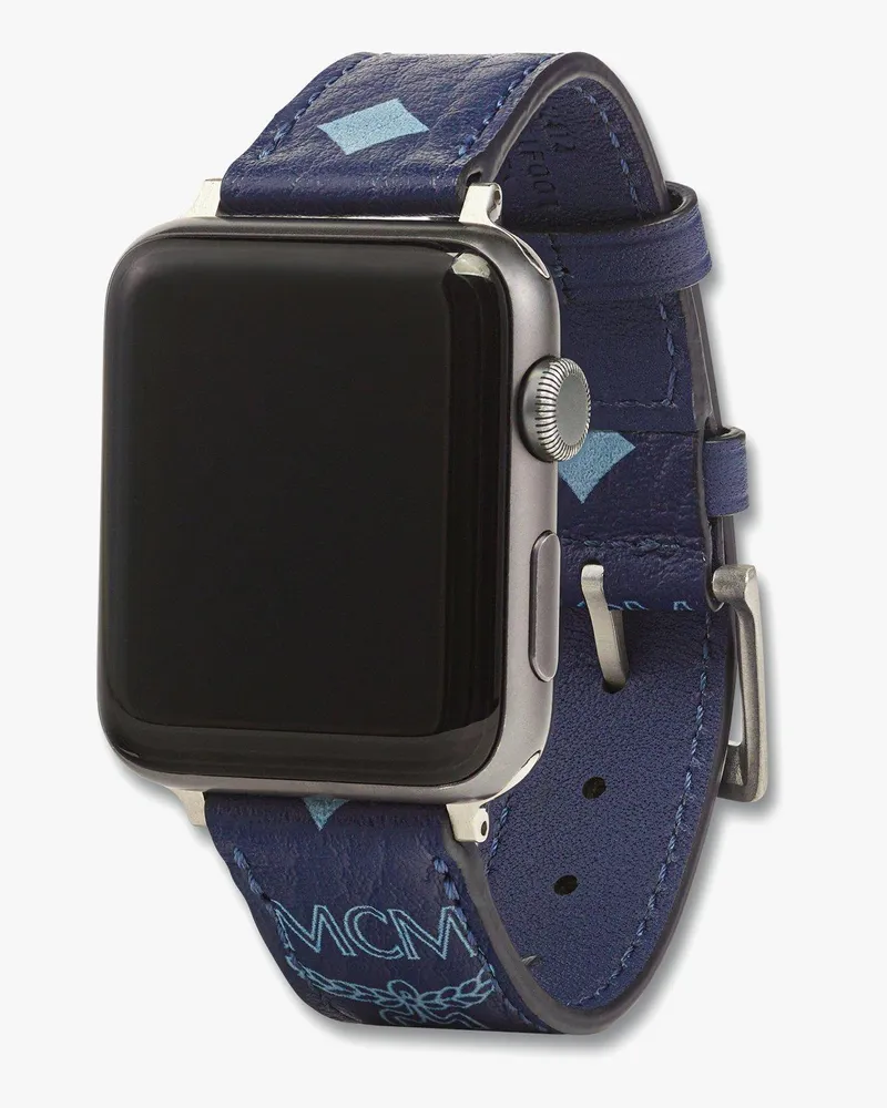 MCM 38mm Armband für Apple Watch in Visetos Blue
