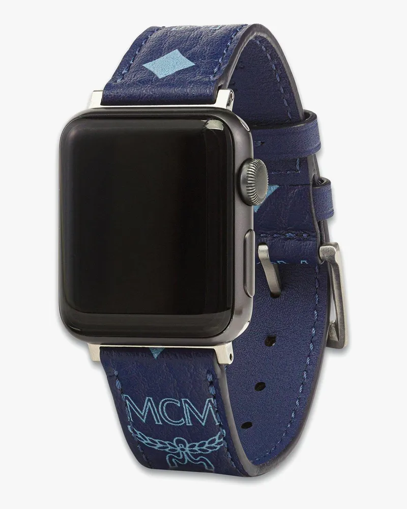 MCM 38mm Armband für Apple Watch in Visetos Blue