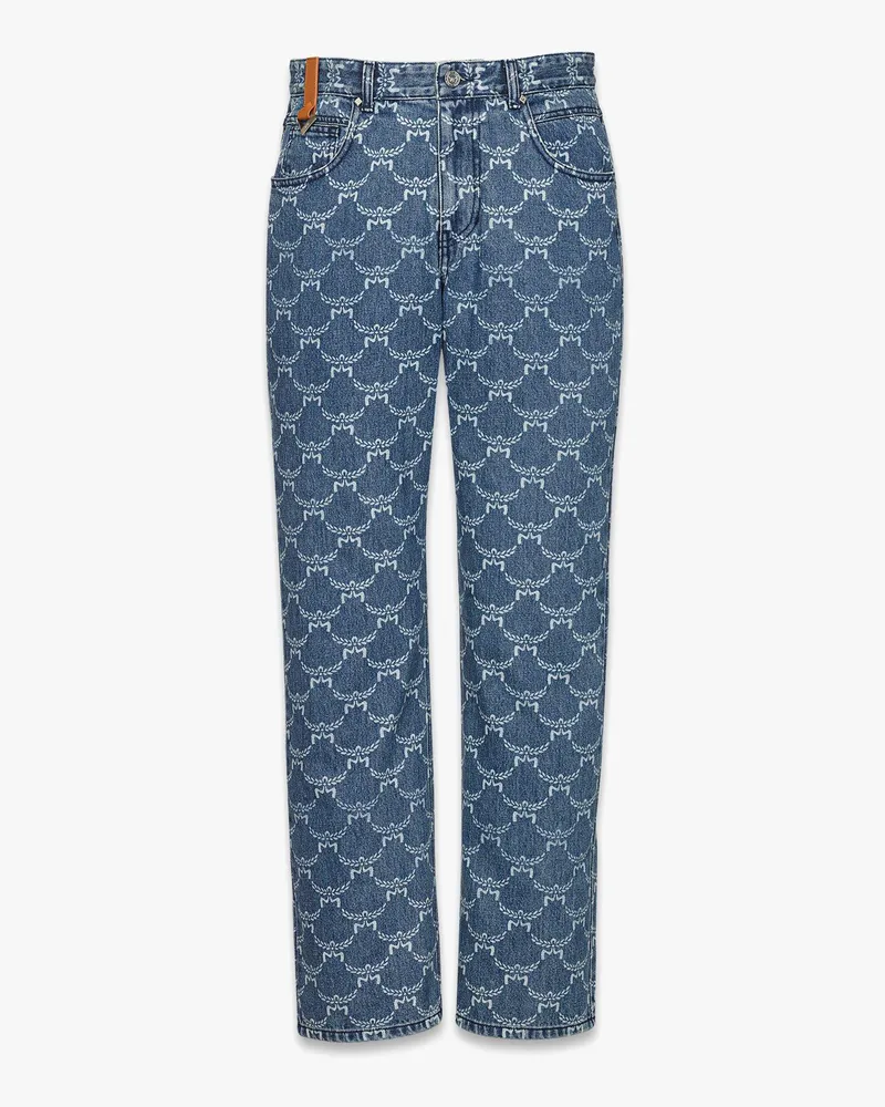 MCM Denim-Jeans mit Lauretos-Monogramm Indigo
