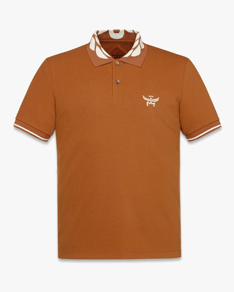 MCM Piqué-Polo in Laurel Cognac
