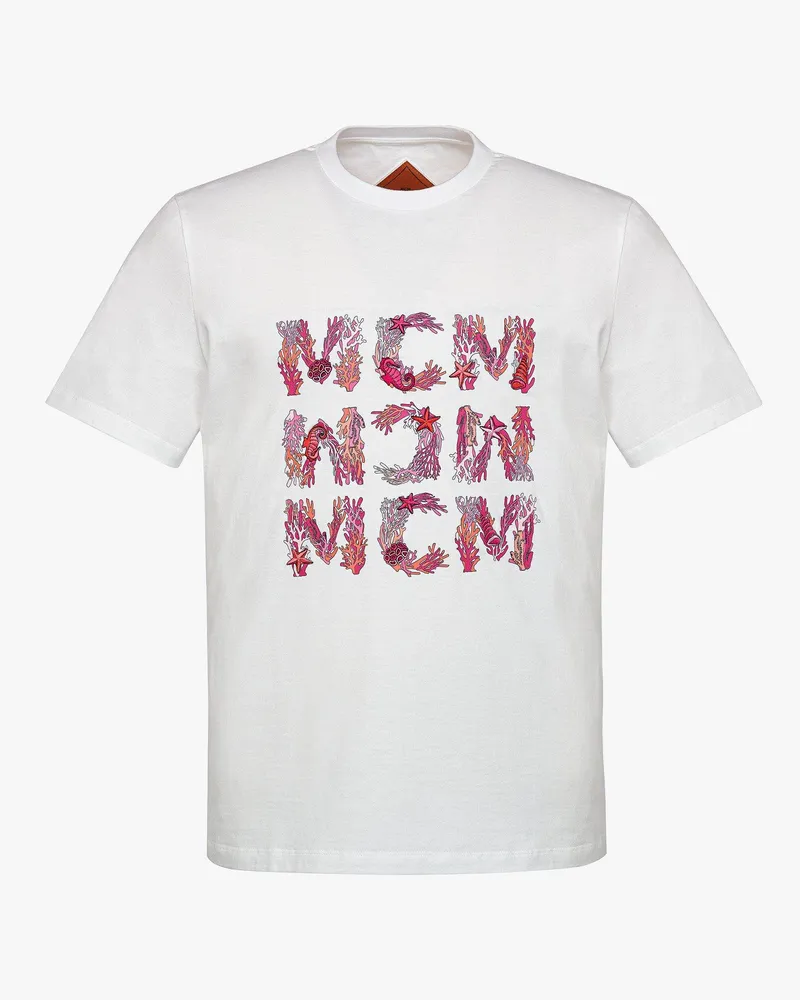 MCM T-Shirt Aquatic aus Bio-Baumwolle White