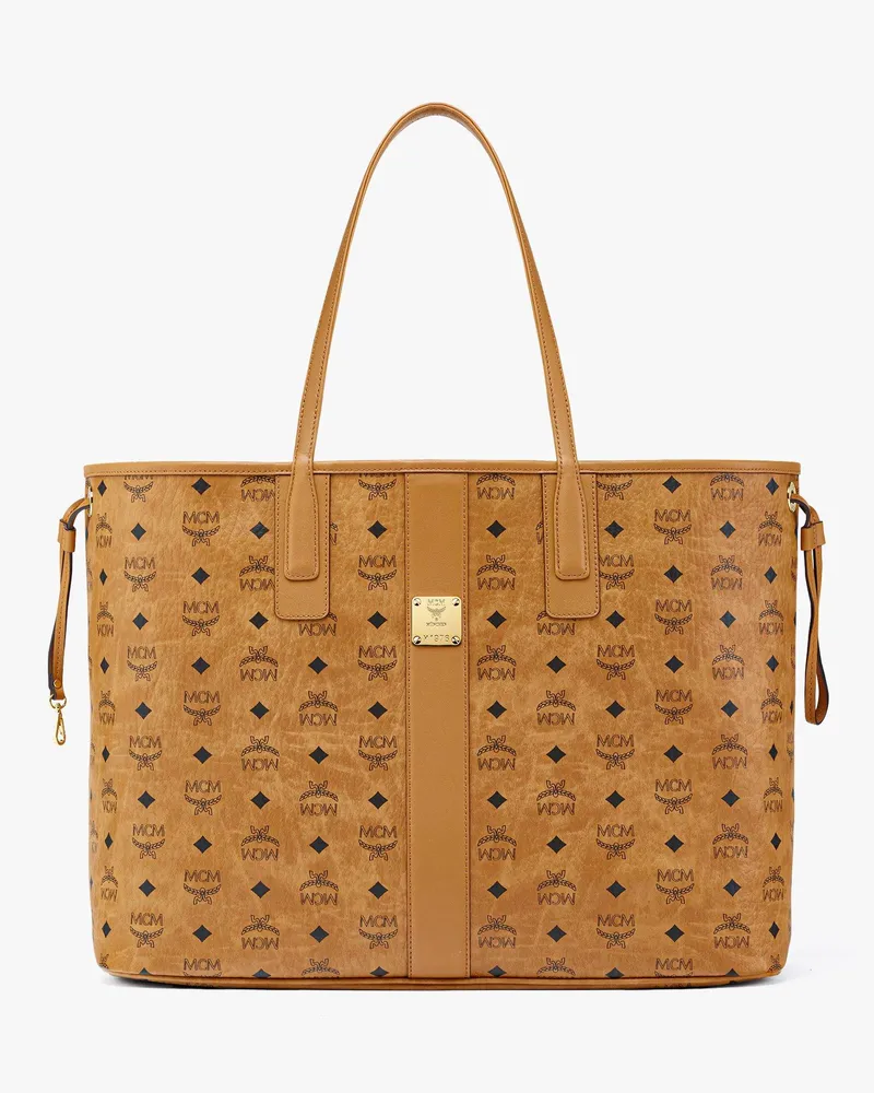 MCM Liz Wendeshopper in Visetos Cognac
