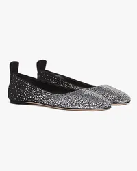 MCM Ballerinas in Gradation Crystal Suede Black