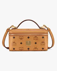 MCM Rockstar Kosmetiktasche in Visetos Original Cognac