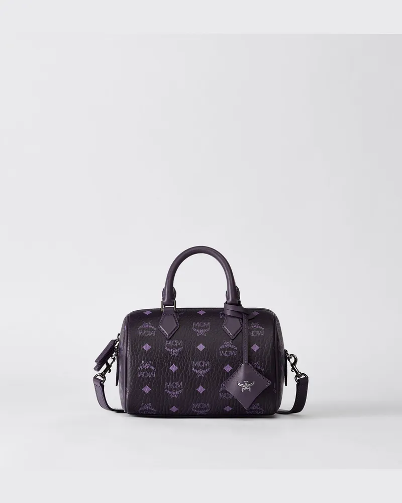 MCM Stark Rucksack in Visetos mit seitlichen Nieten DEEP PURPLE VISETOS Deep