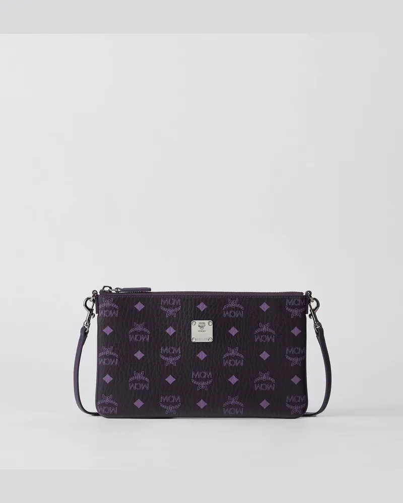 MCM Stark Rucksack in Visetos mit seitlichen Nieten DEEP PURPLE VISETOS Deep