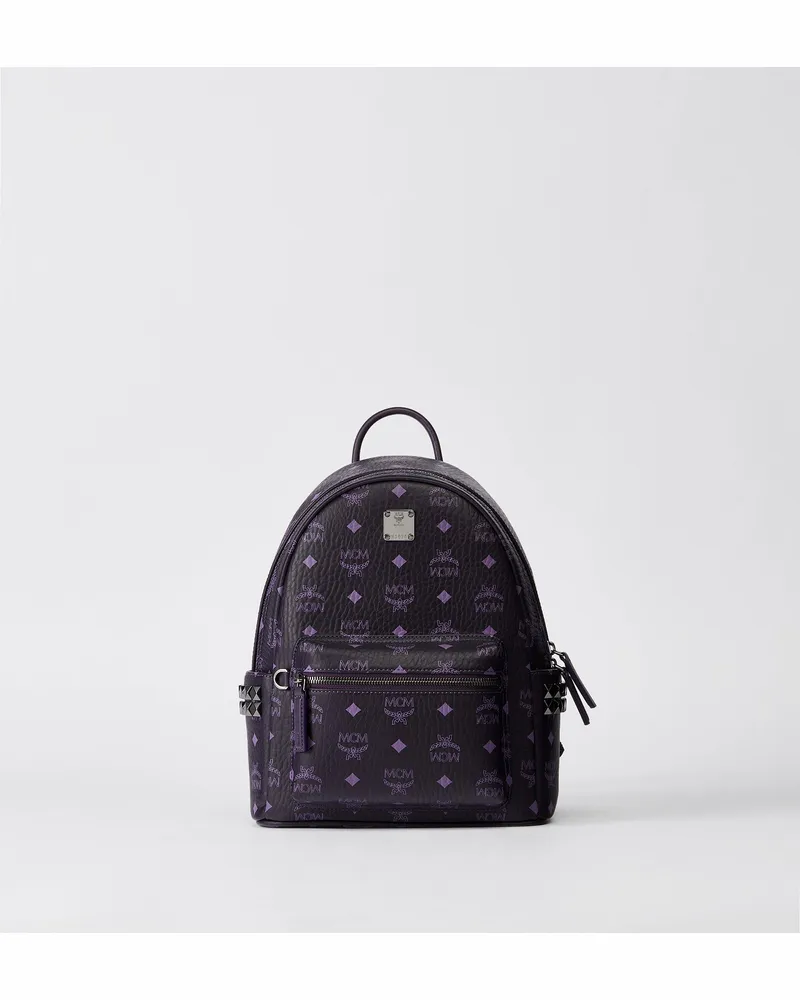 MCM Stark Rucksack in Visetos mit seitlichen Nieten DEEP PURPLE VISETOS Deep