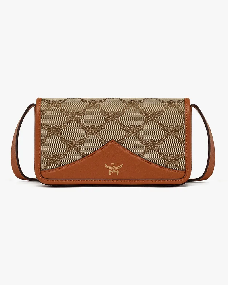 MCM Himmel Umhängetasche in Lauretos Jacquard Beige