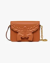 MCM Himmel Laurel Umhängetasche aus Kalbsleder Terracotta