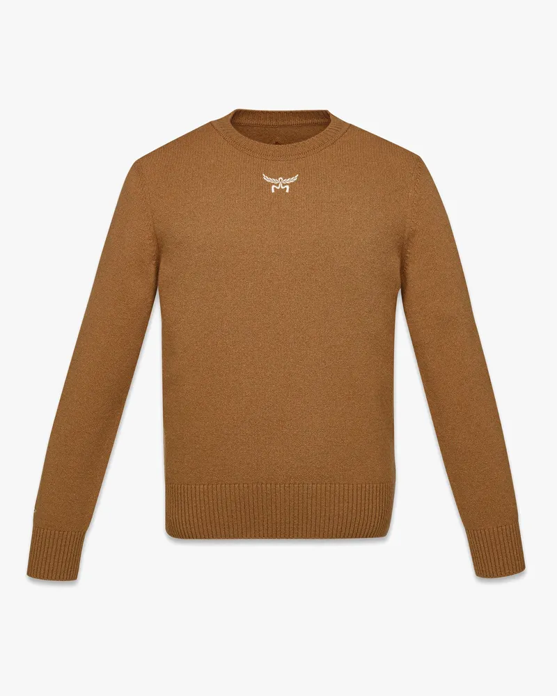 MCM Pullover aus Wolle und recyceltem Kaschmir in Laurel Cognac