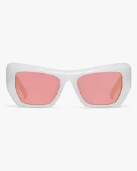 MCM Unisex Quadratische Sonnenbrille White