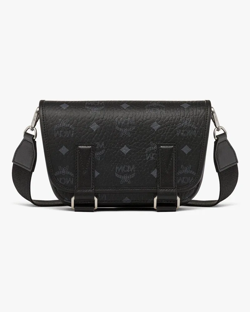 MCM Aren Messenger-Tasche in Visetos Black