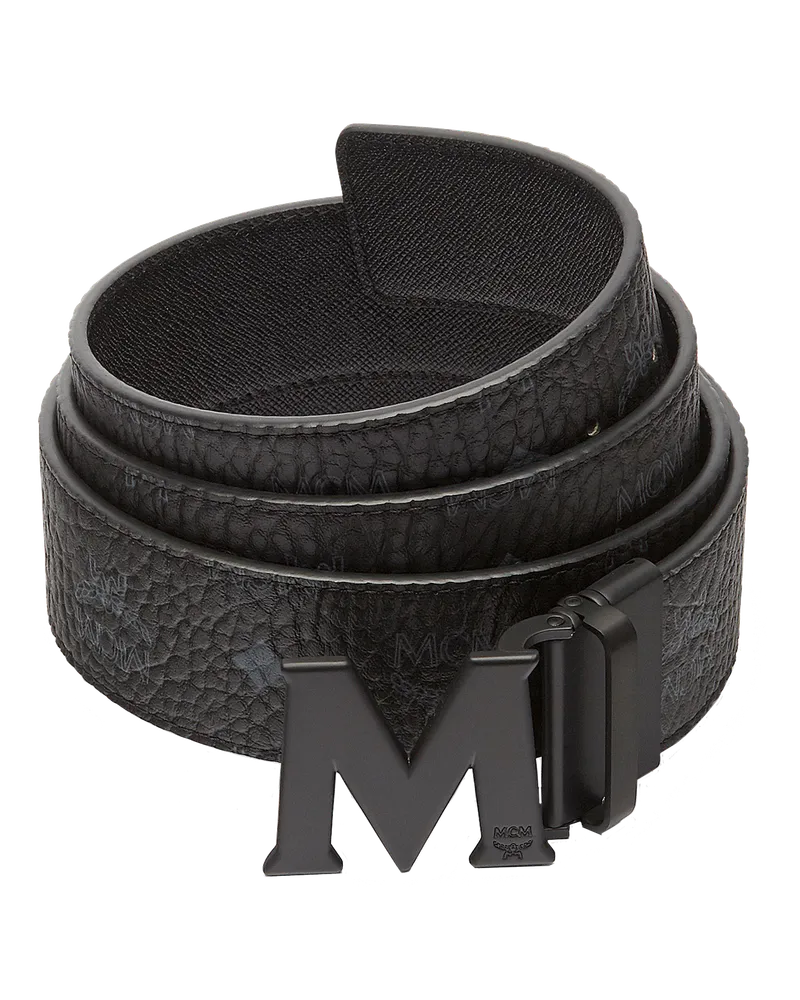 MCM Claus M Wendegürtel in Visetos 4,5 cm BLACK VISETOS BLACK BUCKLE Black