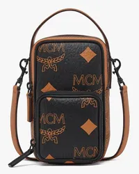 MCM Aren Smartphonehülle zum Umhängen in Monogramm-Mix Black