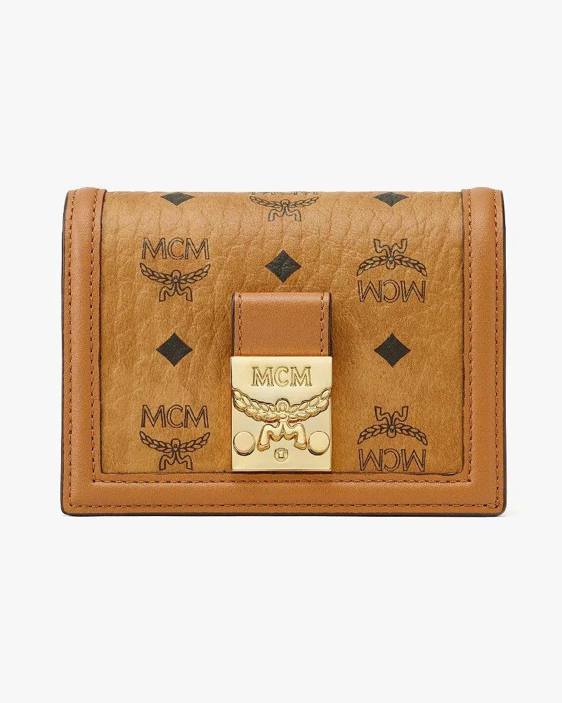 MCM Tracy Portemonnaie in Visetos Cognac