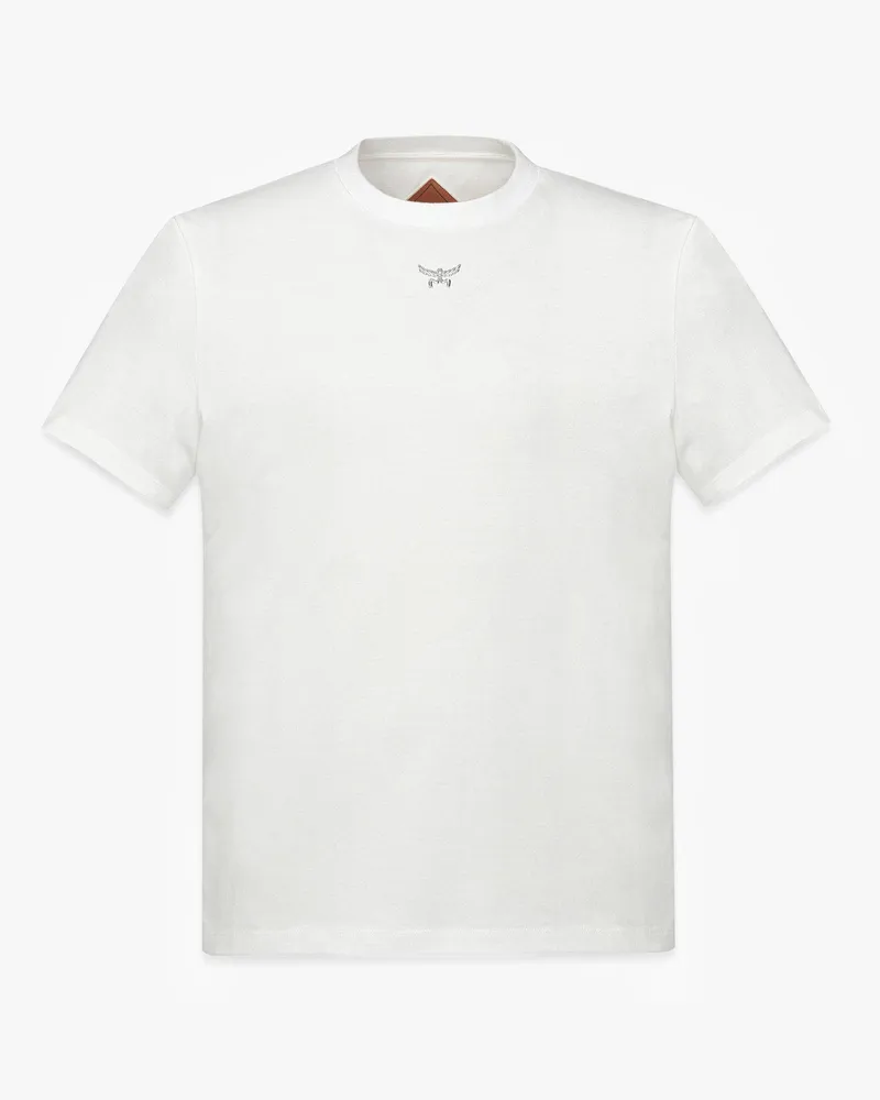 MCM Essential T-Shirt mit Logoprint aus Bio-Baumwolle White