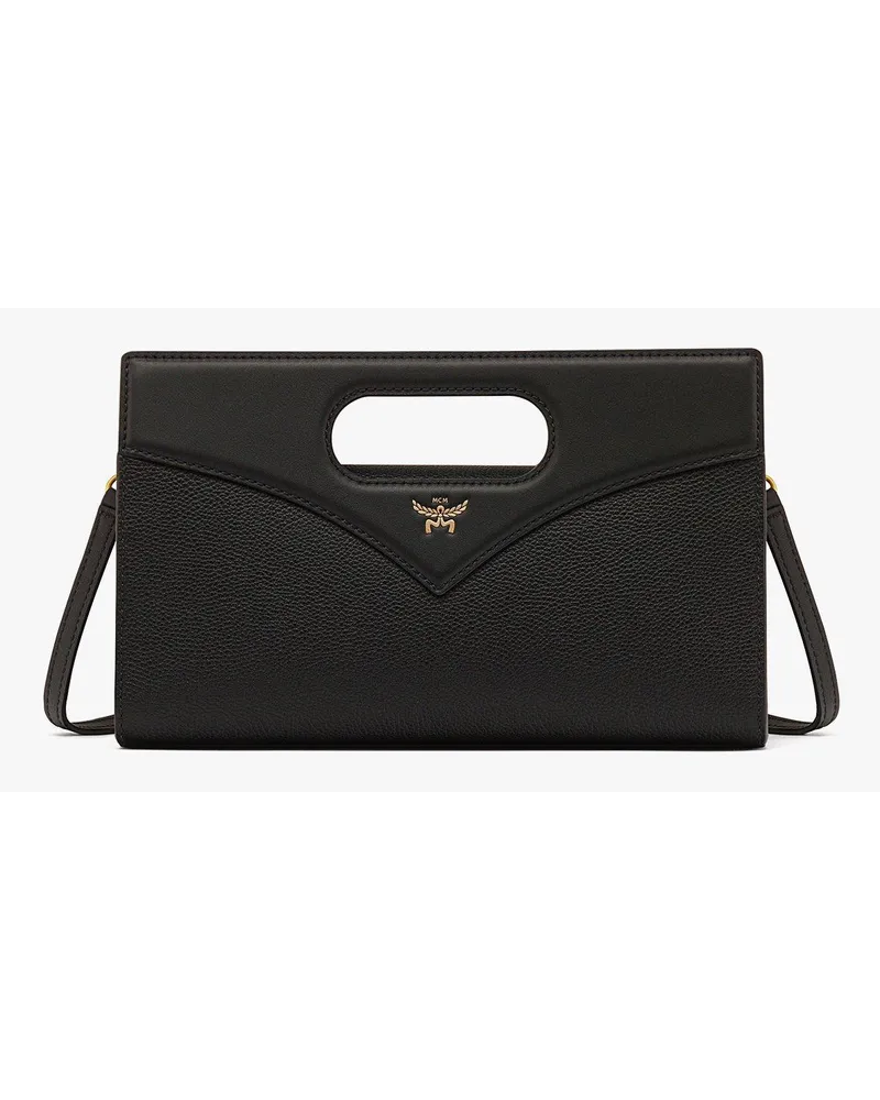 MCM Diamond Tragetasche aus geprägtem Leder Black