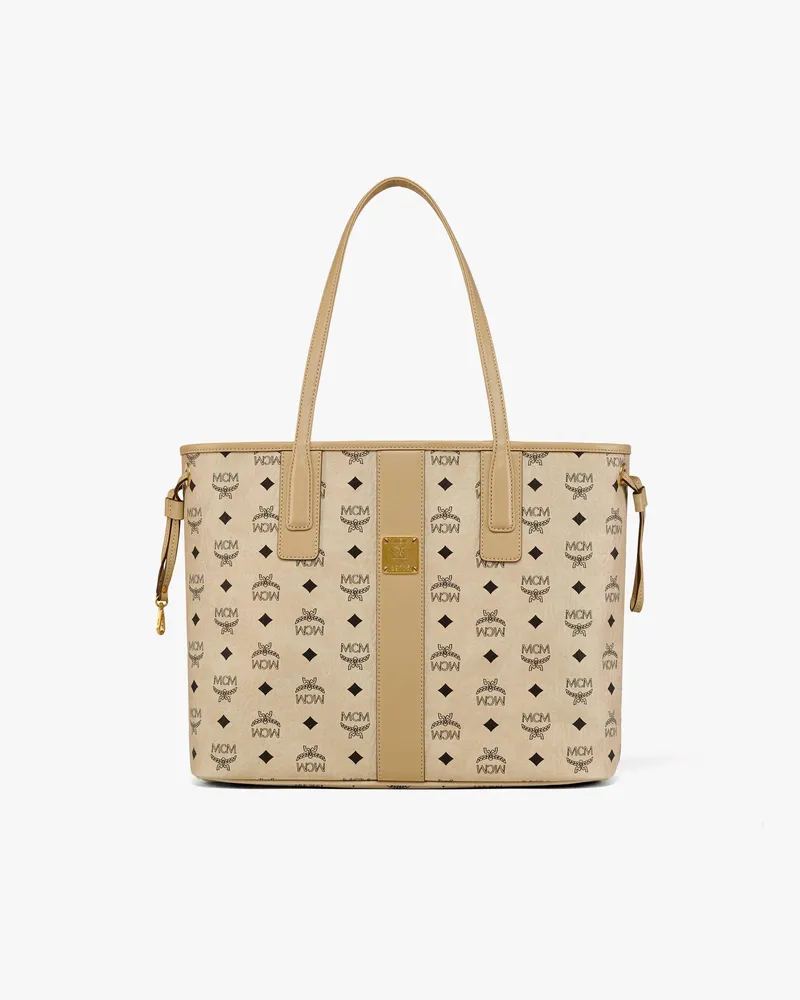 MCM Liz Shopper in Visetos Beige