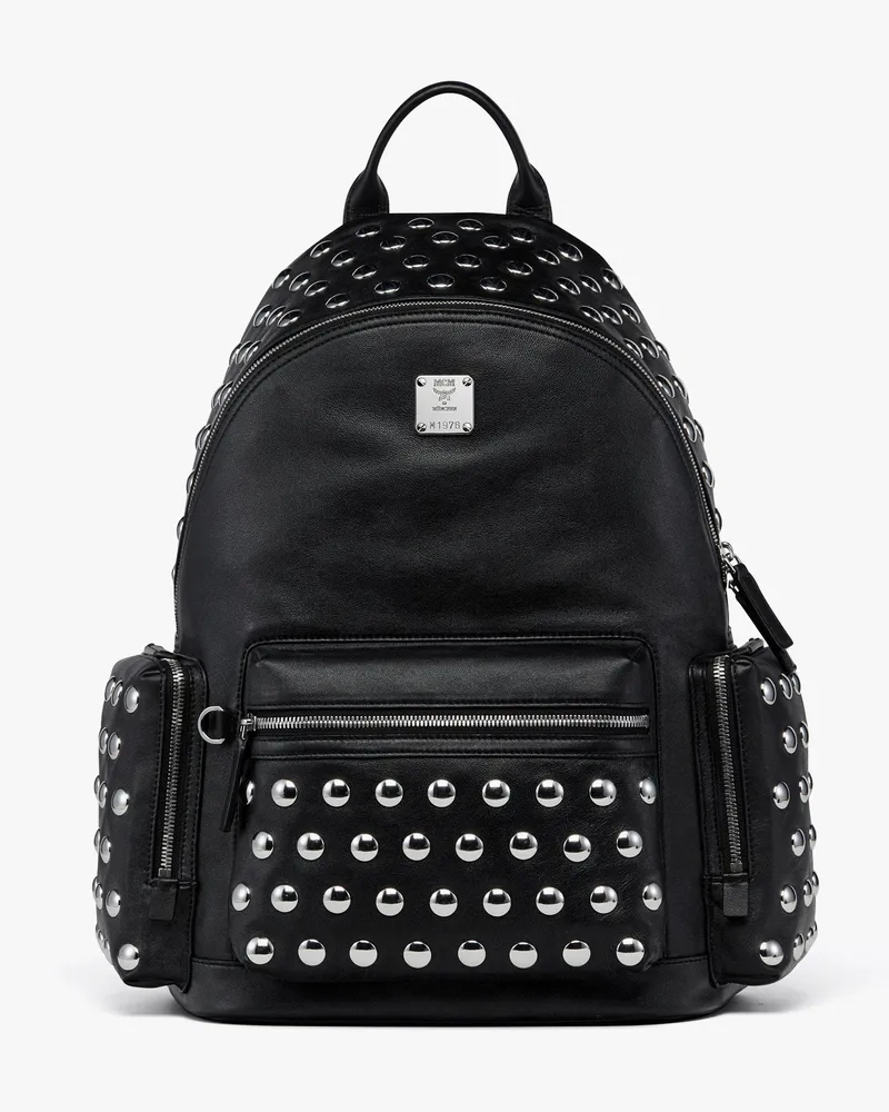 MCM Stark Rucksack in Galactic-Gala-Lammleder Black