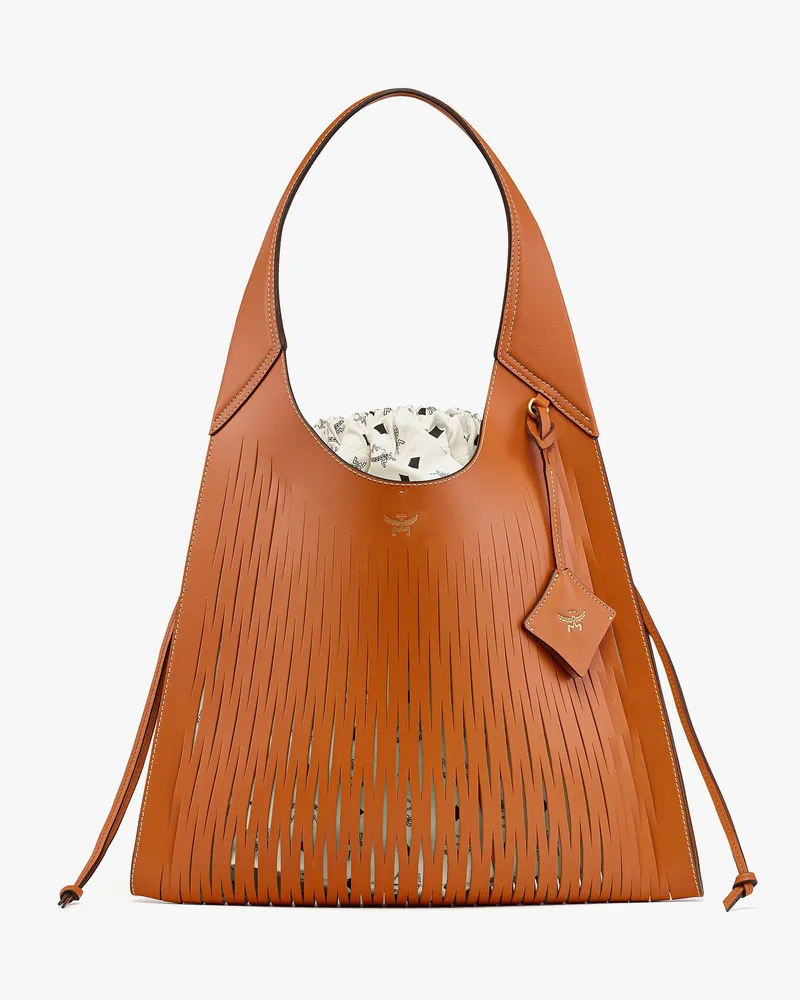 MCM Aren Shopper aus Nappaleder Terracotta