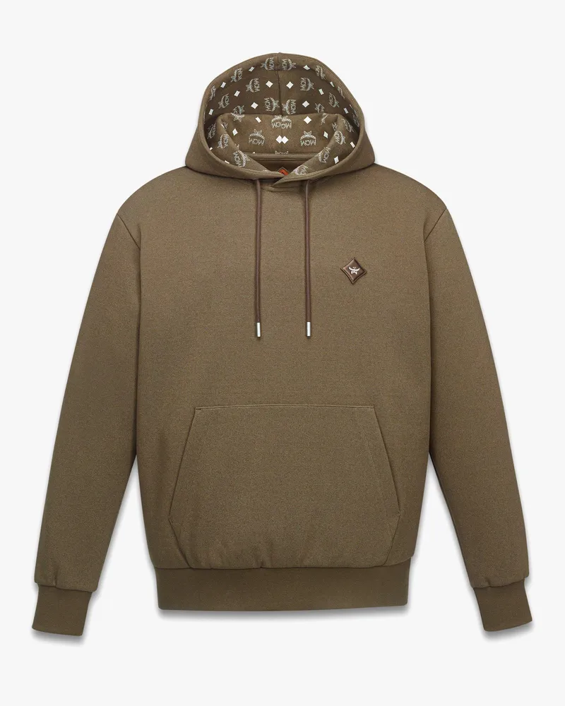 MCM Kapuzenpulli Essential aus Ponte mit Logo-Aufnäher Khaki
