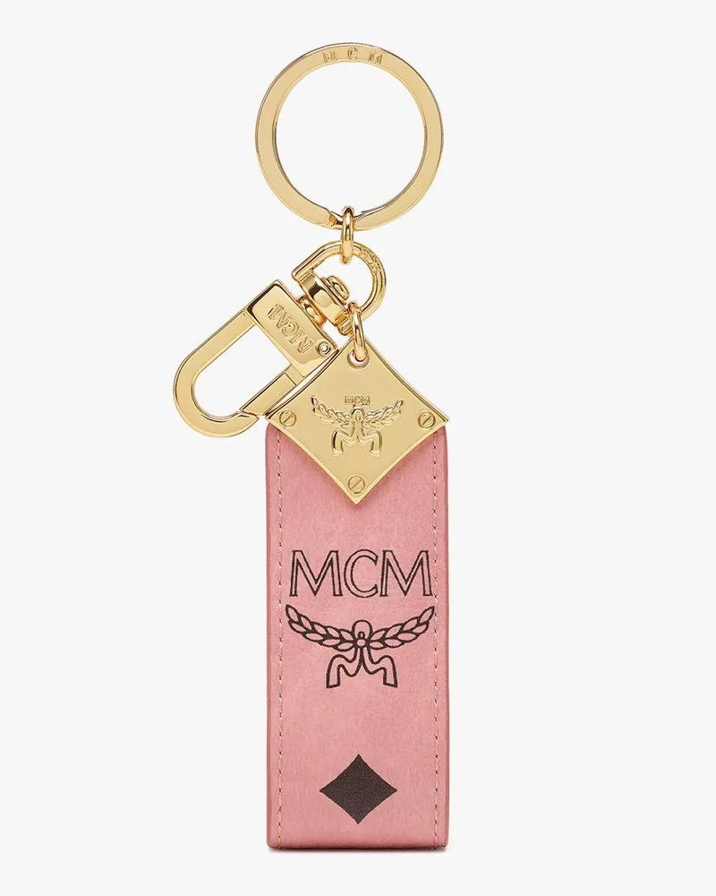 MCM Aren Diamond Schlüsselanhänger mit Logo in Visetos Soft
