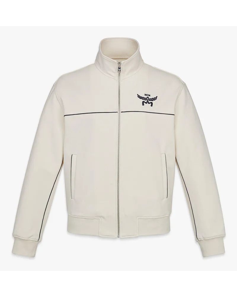 MCM Trainingsjacke Essential aus Romanit mit Logo Ivory