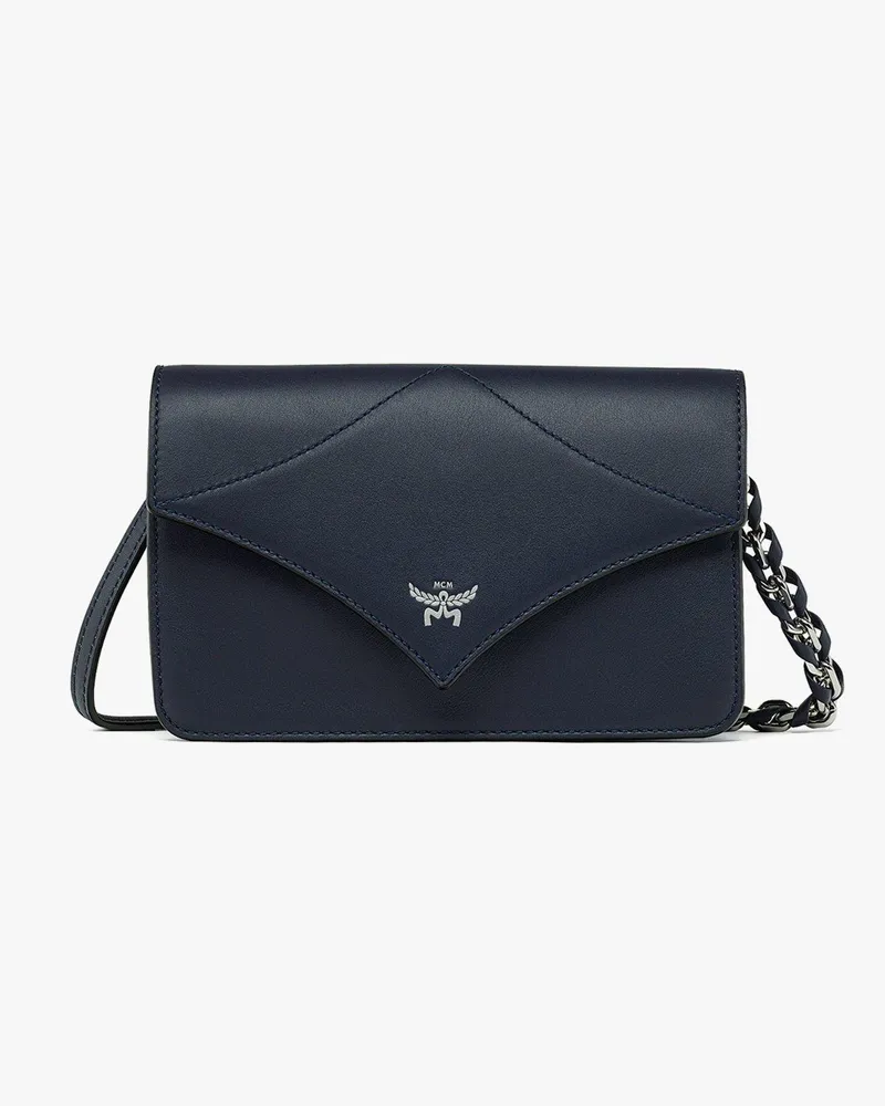 MCM Diamond Umhängetasche aus Kalbsleder Navy