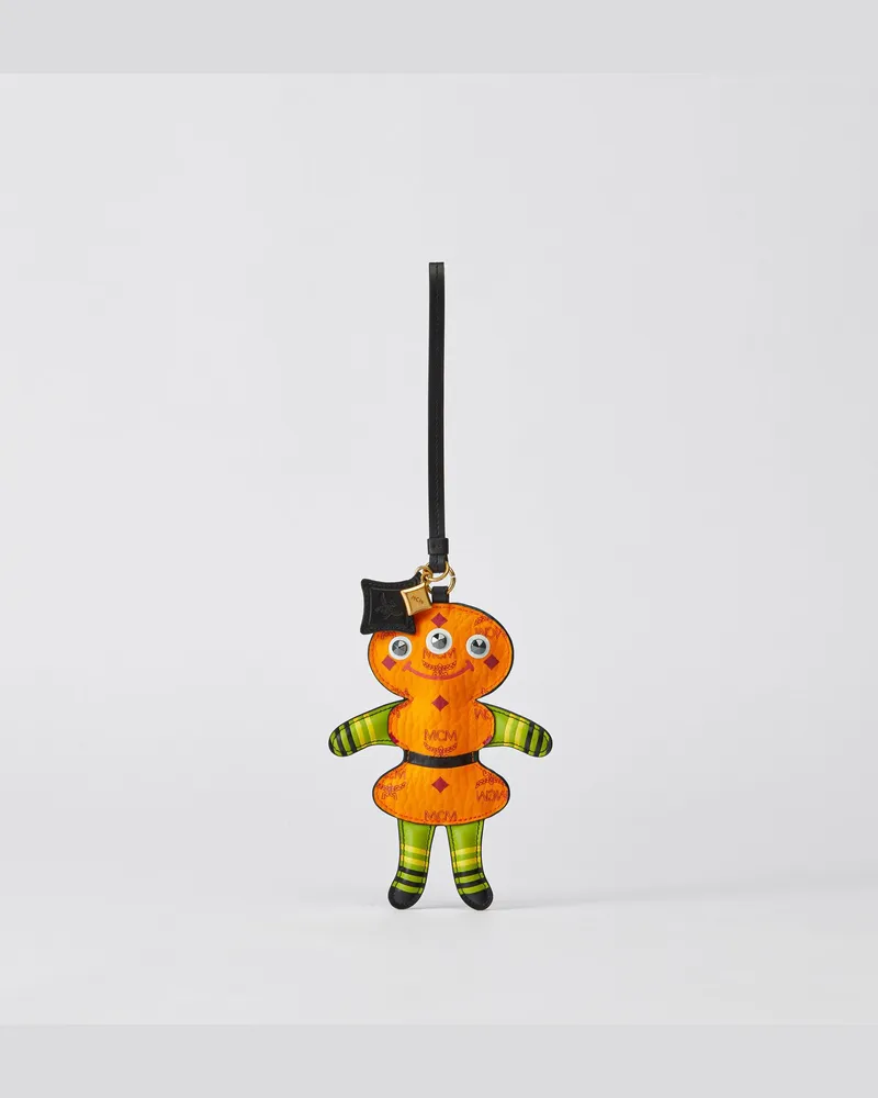 MCM MCM x Atelier Biagetti Anhänger in Visetos-Leder-Mix BRIGHT MARIGOLD VISETOS Bright