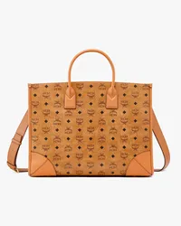 MCM München Tragetasche in Visetos Cognac