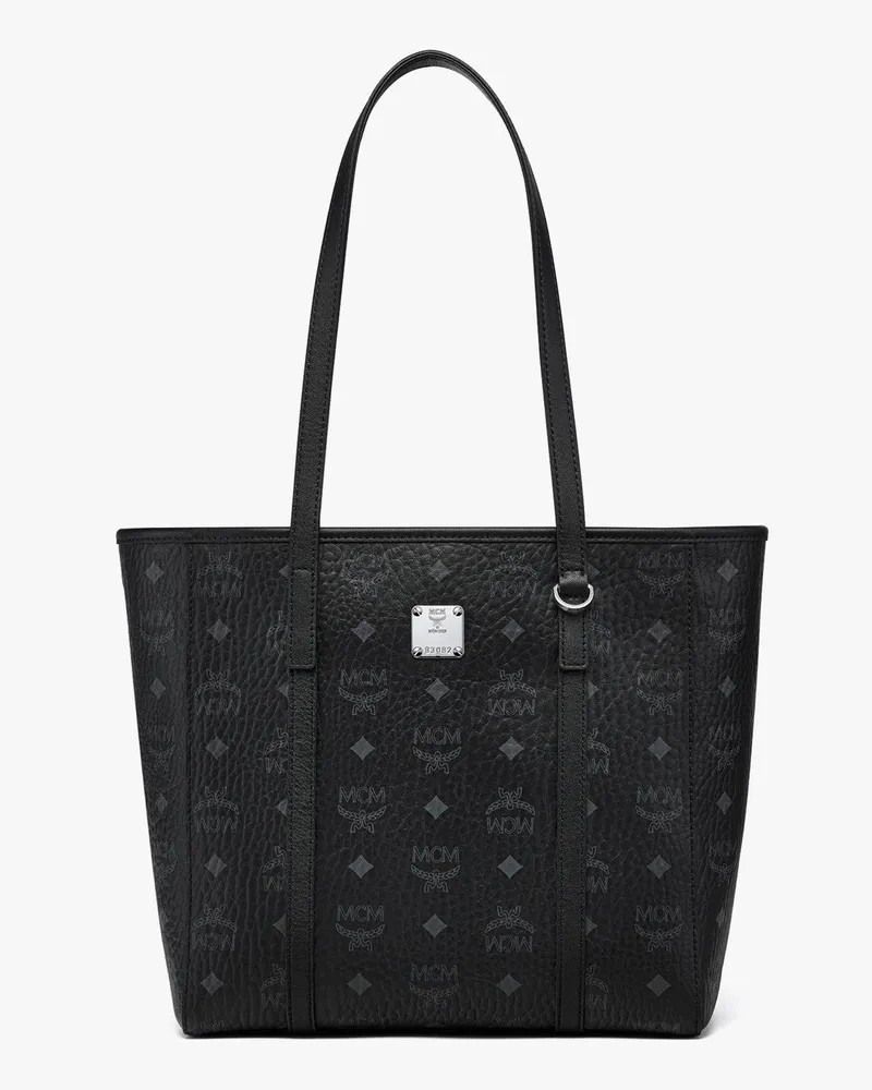 MCM Toni Shopper mit Reissverschluss oben in Visetos Black