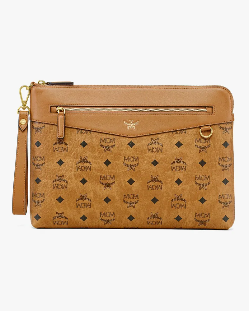 MCM Aren Rucksack mit Kordelzug in Visetos COGNAC VISETOS Cognac