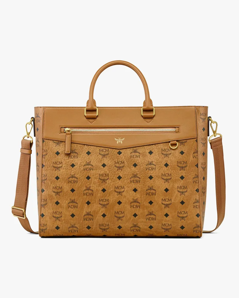 MCM Aren Rucksack mit Kordelzug in Visetos COGNAC VISETOS Cognac