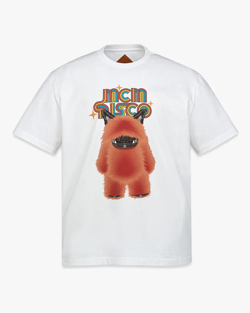 MCM T-Shirt Mars Dog Disco aus Bio-Baumwolle White