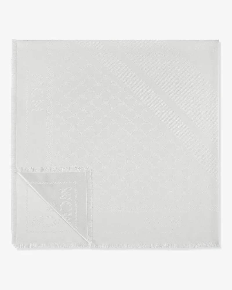 MCM Jacquardschal mit Rautenlogo Ivory