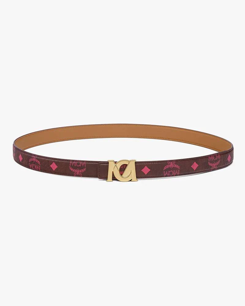 MCM M-Art Gürtel in Visetos - 2,5 cm Cinnamon