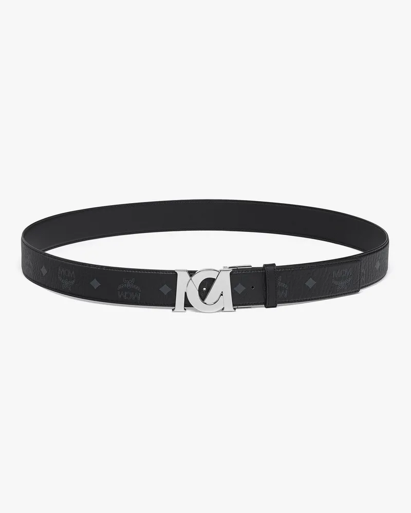 MCM M-Art Wendegürtel in Visetos, 3,8 cm Black