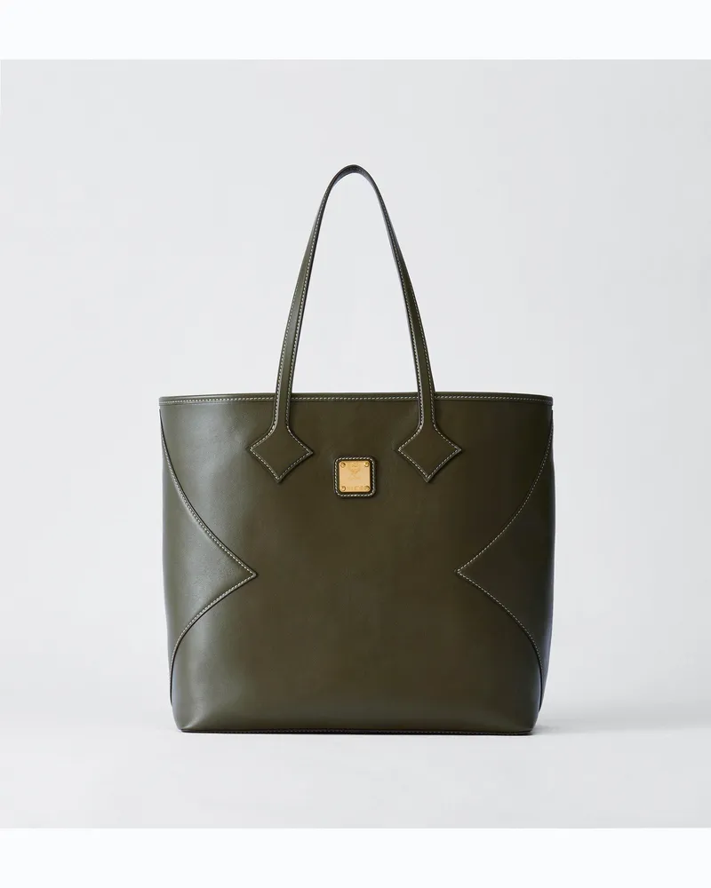 MCM Dia Shopper aus Nappaleder BEECH LEATHER Beech