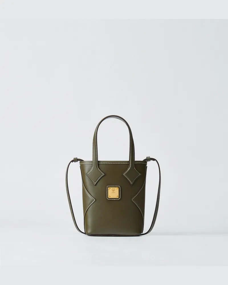 MCM Dia Shopper aus Nappaleder BEECH LEATHER Beech