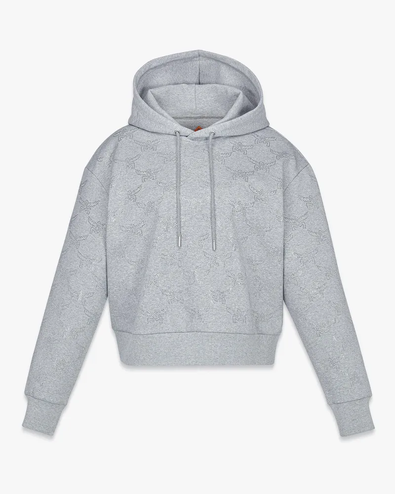 MCM Monogramm-Kapuzenpulli Crystal aus Doppeljersey Melange