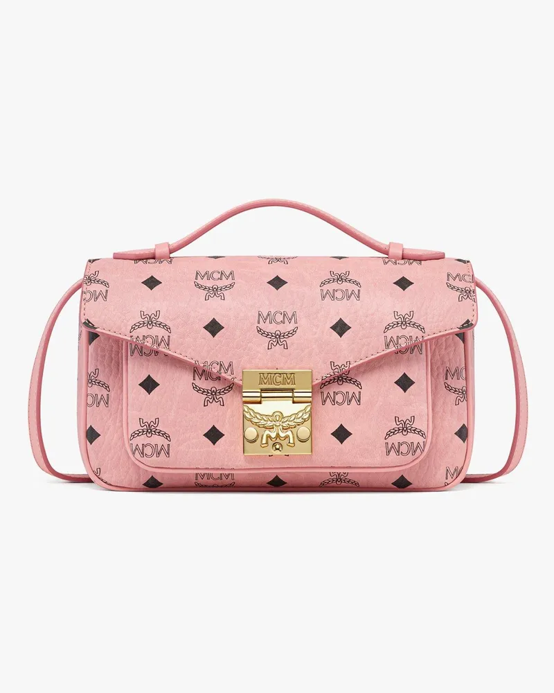 MCM Aren Kordelzug-Rucksack in Visetos SOFT PINK VISETOS Soft