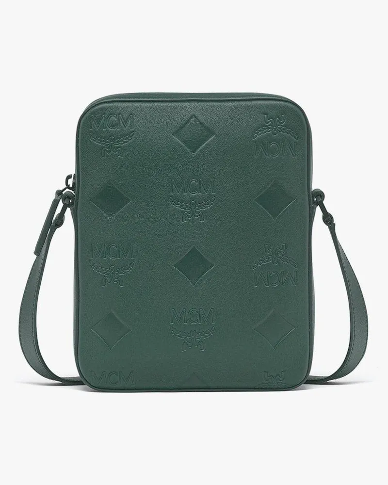 MCM Klassik Umhängetasche aus Leder mit Maxi-Monogramm Forest