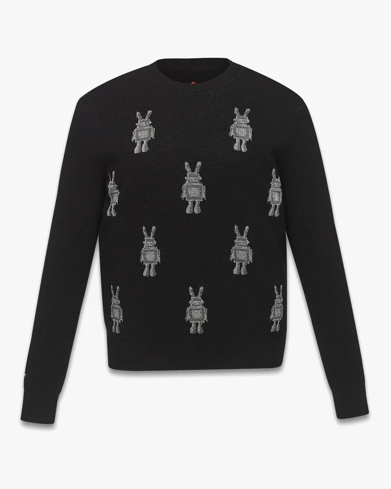 MCM Pullover Rabot aus Woll-Jacquard Black