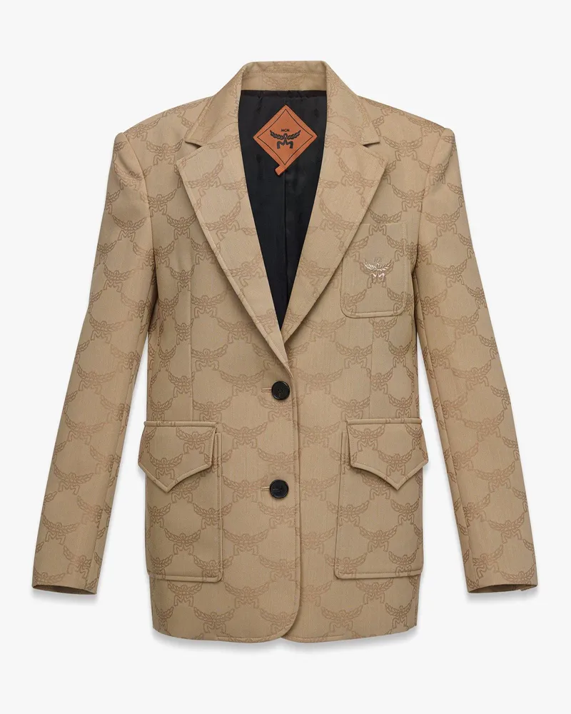 MCM Wolljacquardblazer in Lauretos Beige